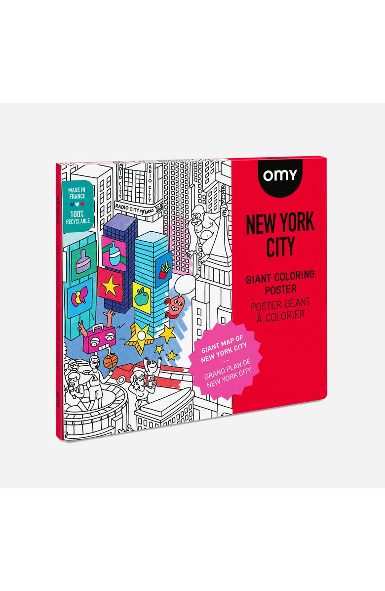 OMY Giant coloring poster NY, Main, color, Red