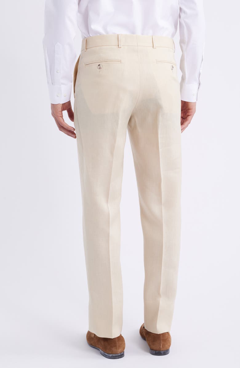 Berle Flat Front Linen Pants, Alternate, color, 