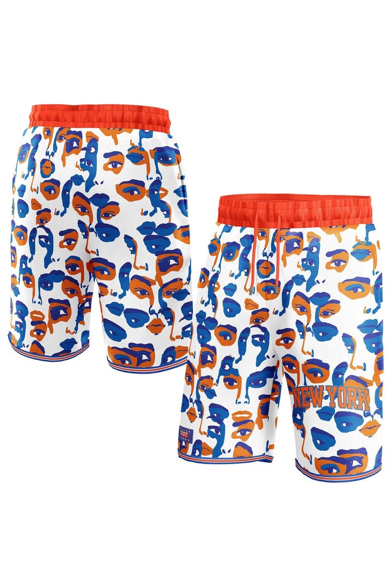 Unisex NBA & KidSuper Studios by Fanatics White New York Knicks Hometown Shorts, Main, color, White