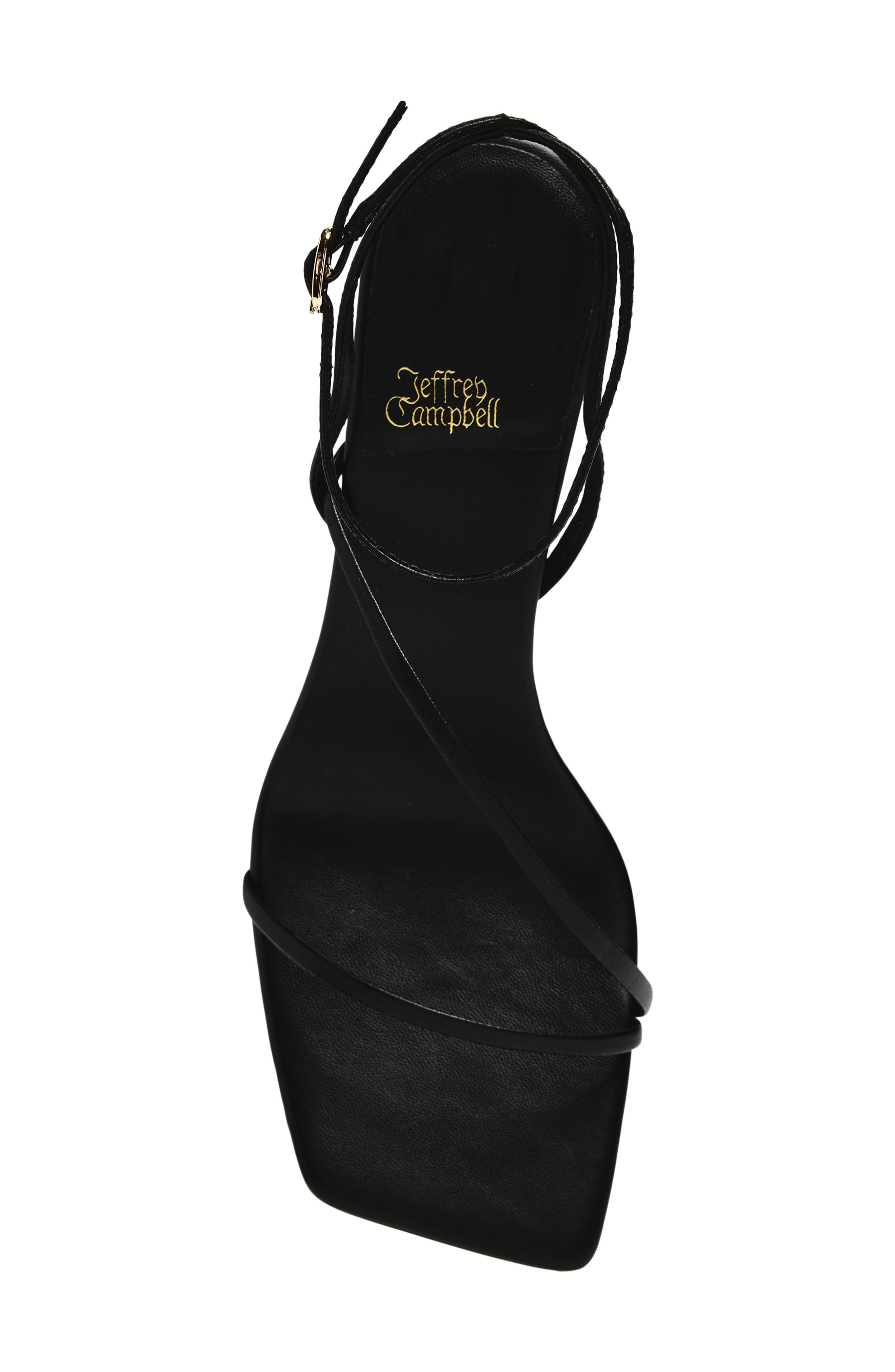 Jeffrey Campbell Highlight Ankle Strap Wedge Sandal, Alternate, color, Black