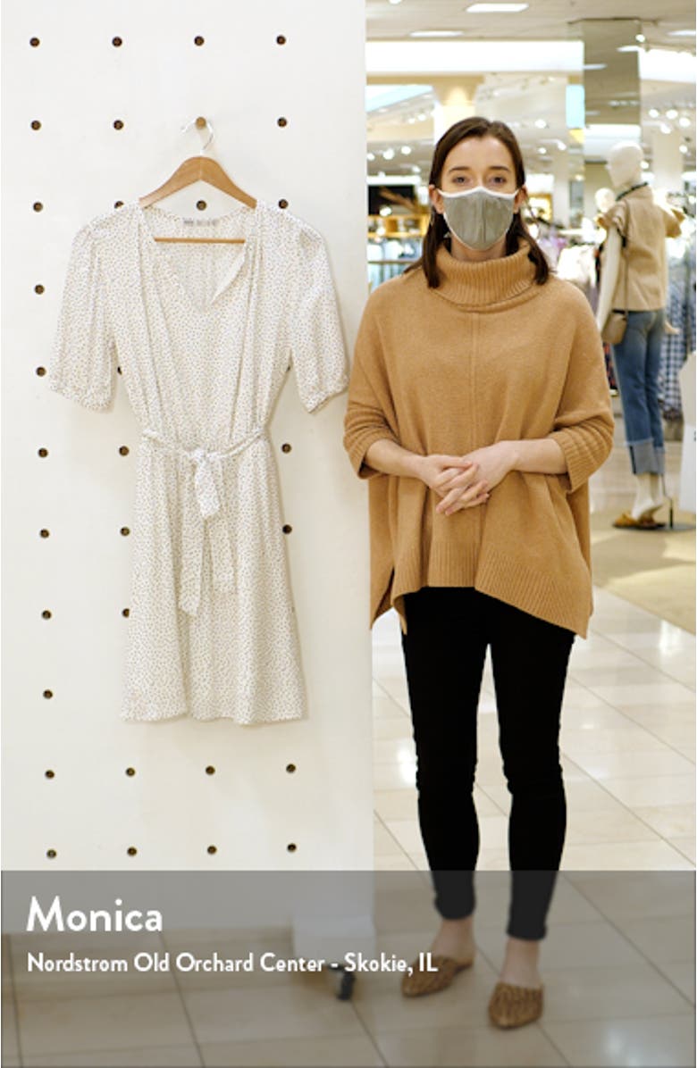 Lana Microdot Blouson Woven Dress, sales video thumbnail