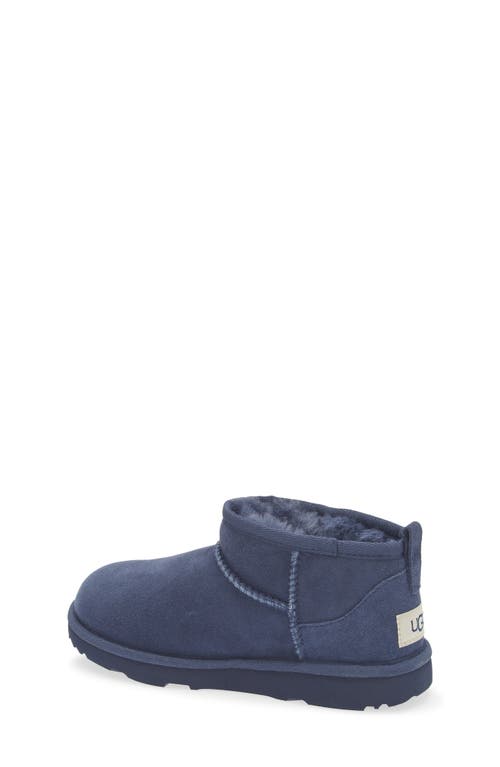 Ugg(r) Kids' Classic Ultra Water Resistant Genuine Shearling Mini Boot In Blue