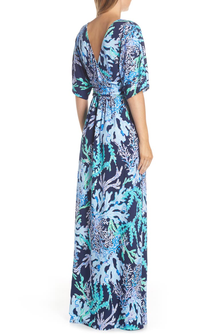 Parigi Maxi Dress, Alternate, color, DEEP INDIGO SWISH AND SWAY
