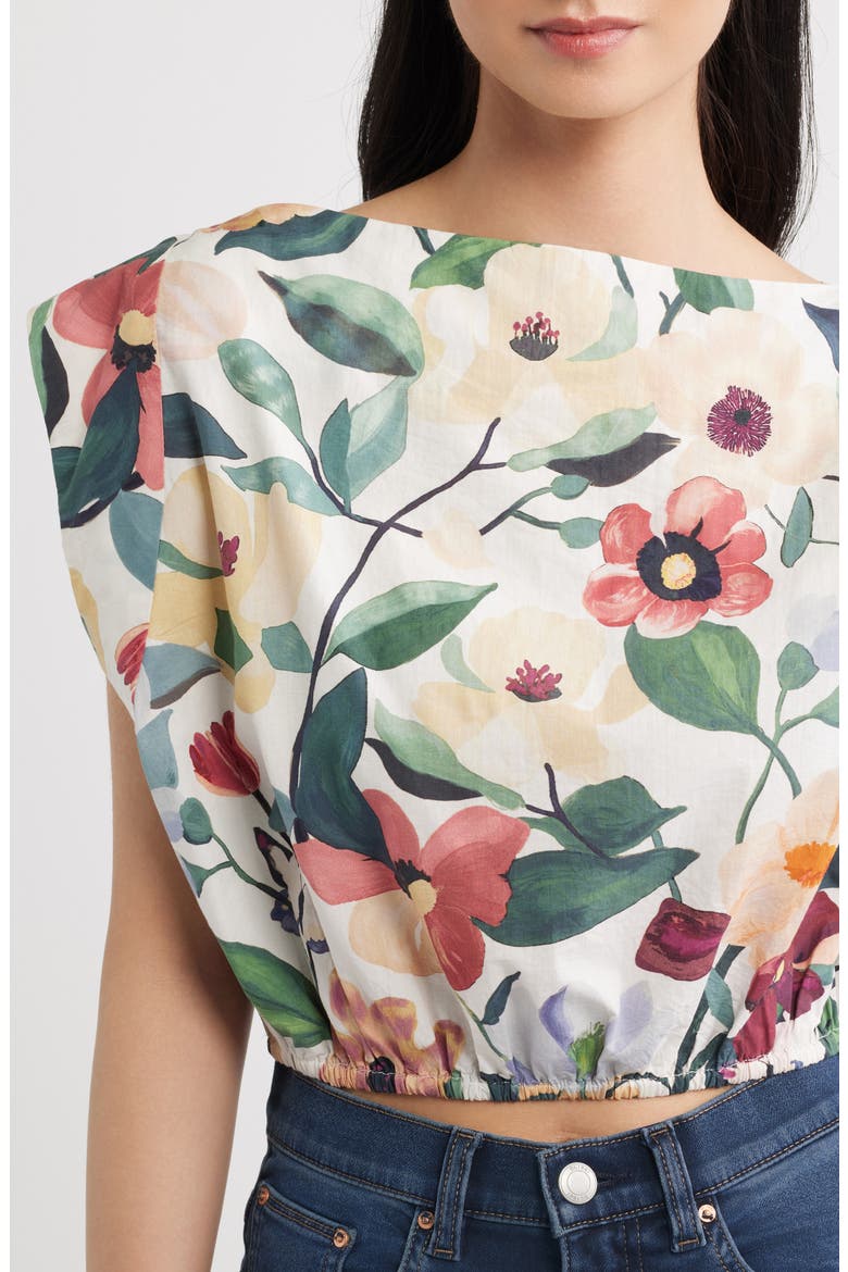 Merida Floral Organic Cotton Top, Alternate, color, ANDALUSIA PRINT