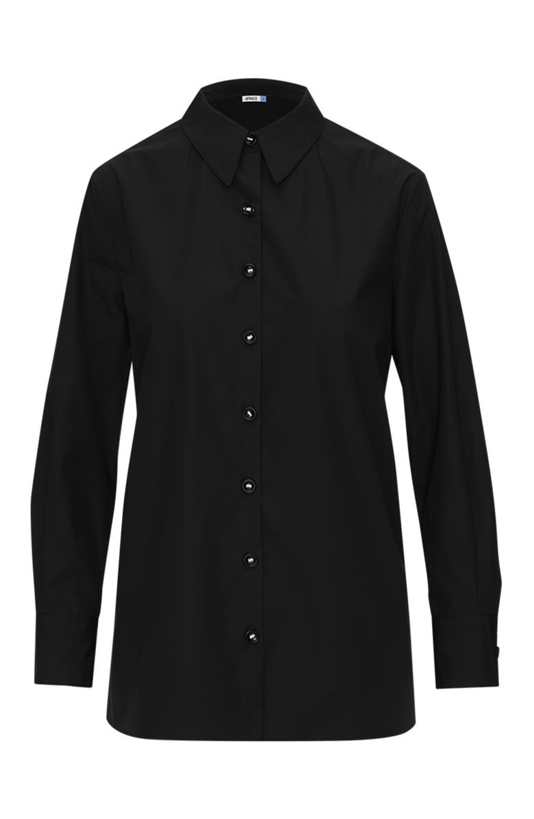 Ansea The Organic Cotton Button Down Shirt, Alternate, color, Black
