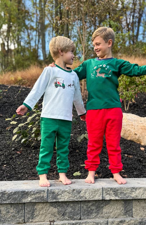 Bits & Bows Reindeer Games Long Sleeve T-shirt In Green