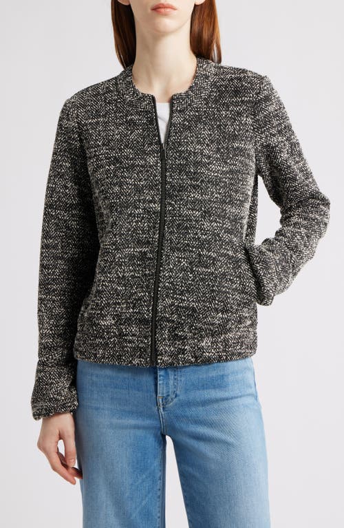 Nic + Zoe Nic+zoe Chevron Tweed Bomber Jacket