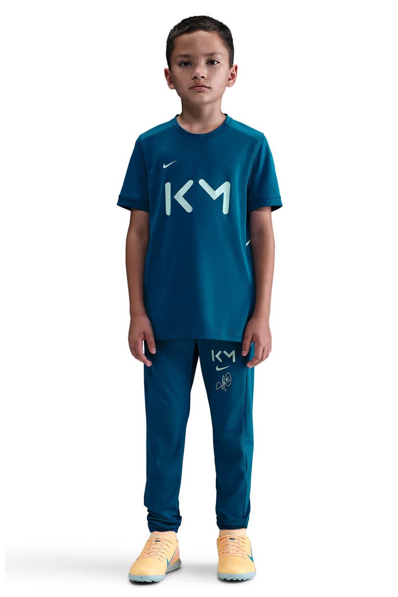 Kids' Kylian Mbappé Academy Dri-FIT Soccer Top, Main, color, GREEN ABYSS/ IGLOO/ LIGHT DEW
