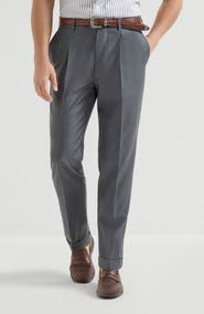 Brunello Cucinelli Super 150s virgin wool four season batavia trousers