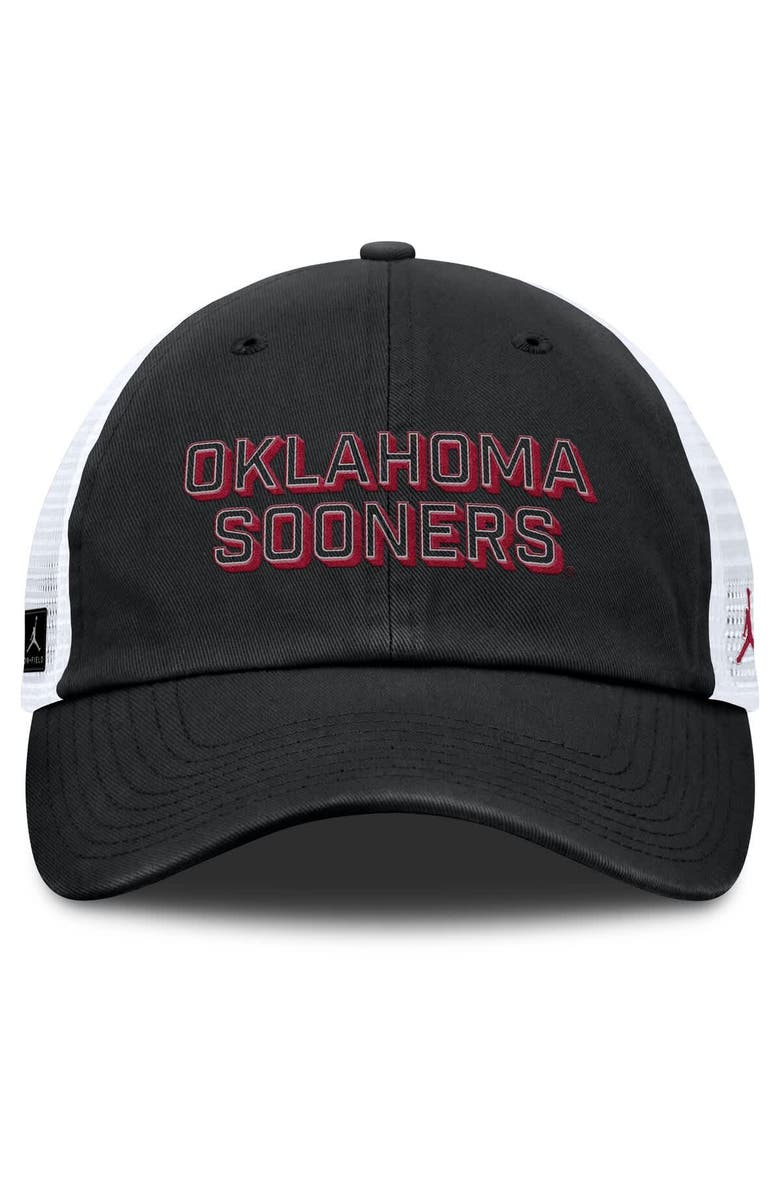 Jordan Brand Men's Jordan Brand Black Oklahoma Sooners 2025 Gameday On-Field Club Adjustable Trucker Hat, Alternate, color,