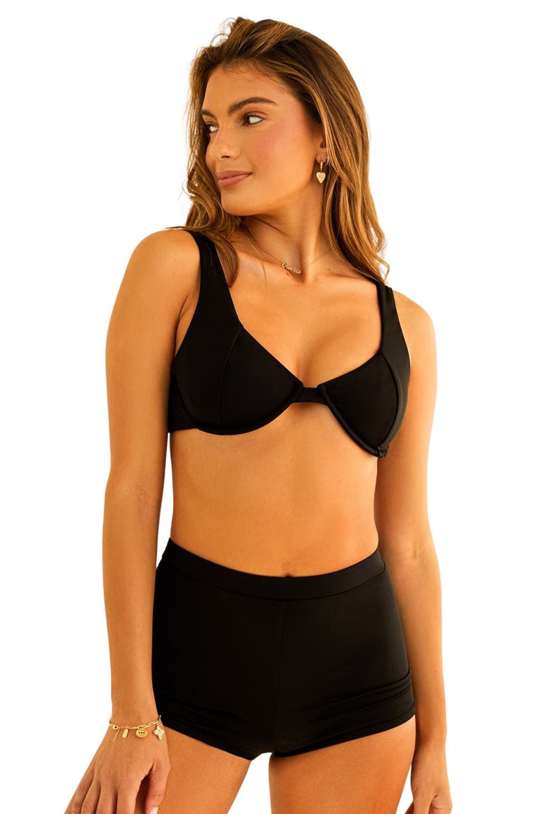 Farrah Elastic Waist Short, Main, color, Black