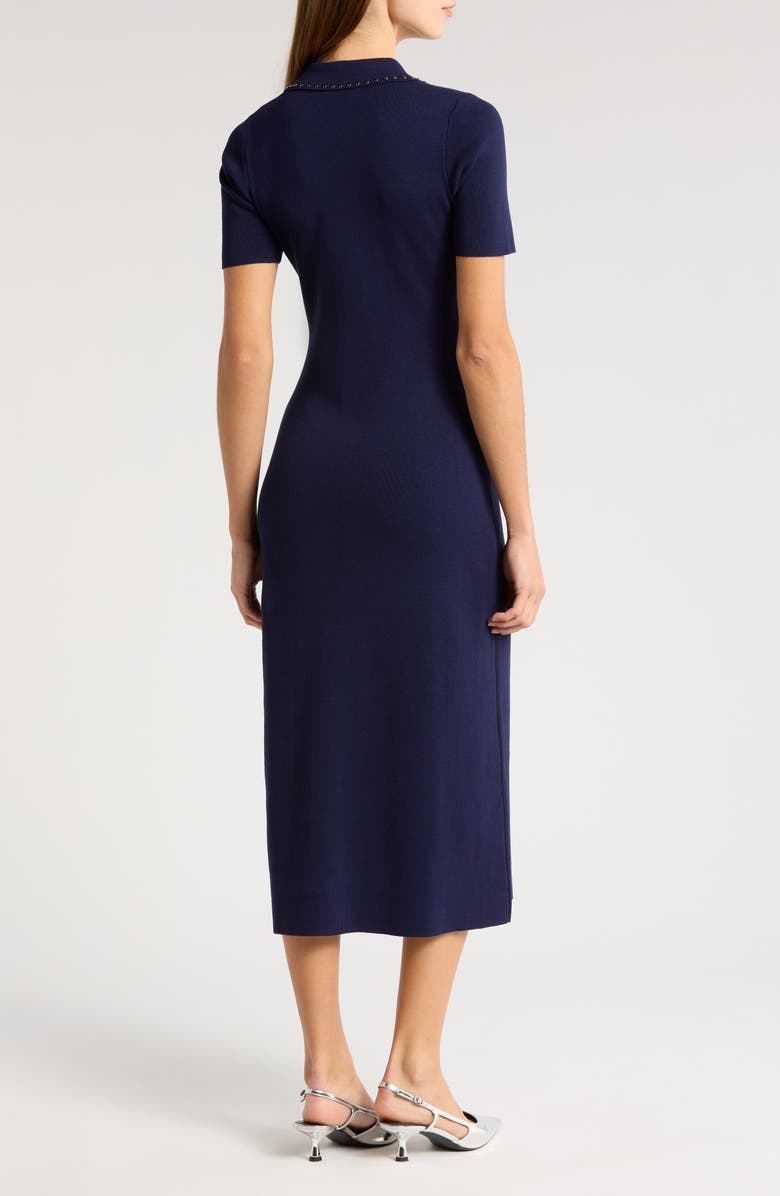 Zoe | Zip-Front Ribbed Knit Midi Dress