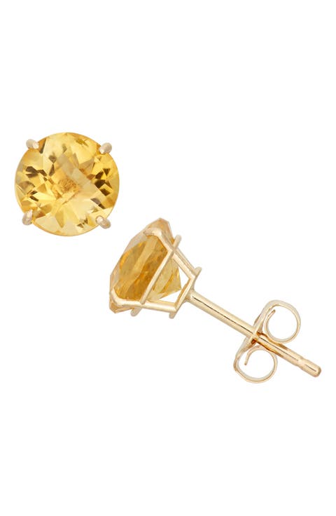 Amethyst Stud Earrings