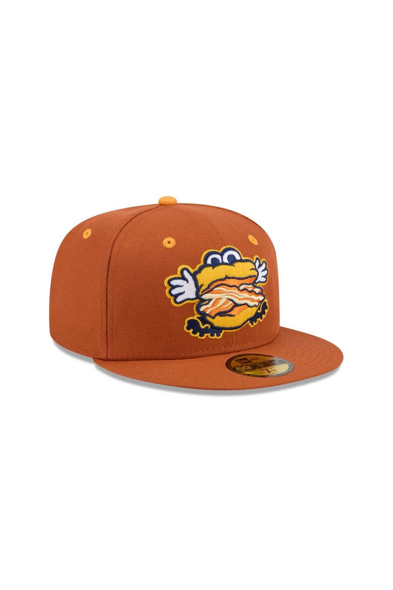 Men's New Era  Brown Montgomery Biscuits Theme Nights 59FIFTY Fitted Hat, Alternate, color, Brown