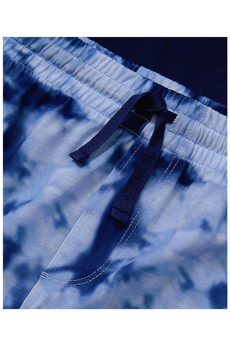 Boys Short Sleeve Tee and Shorts Pajama Set, Alternate, color, Sharks/Blue Tie Dye