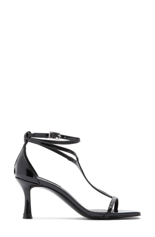 Steve Madden Mayzie T-strap Sandal In Black Patent