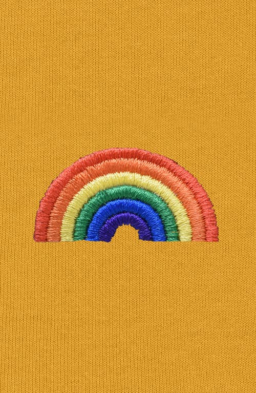 Dalix Rainbow Zip Hoodie In Gold