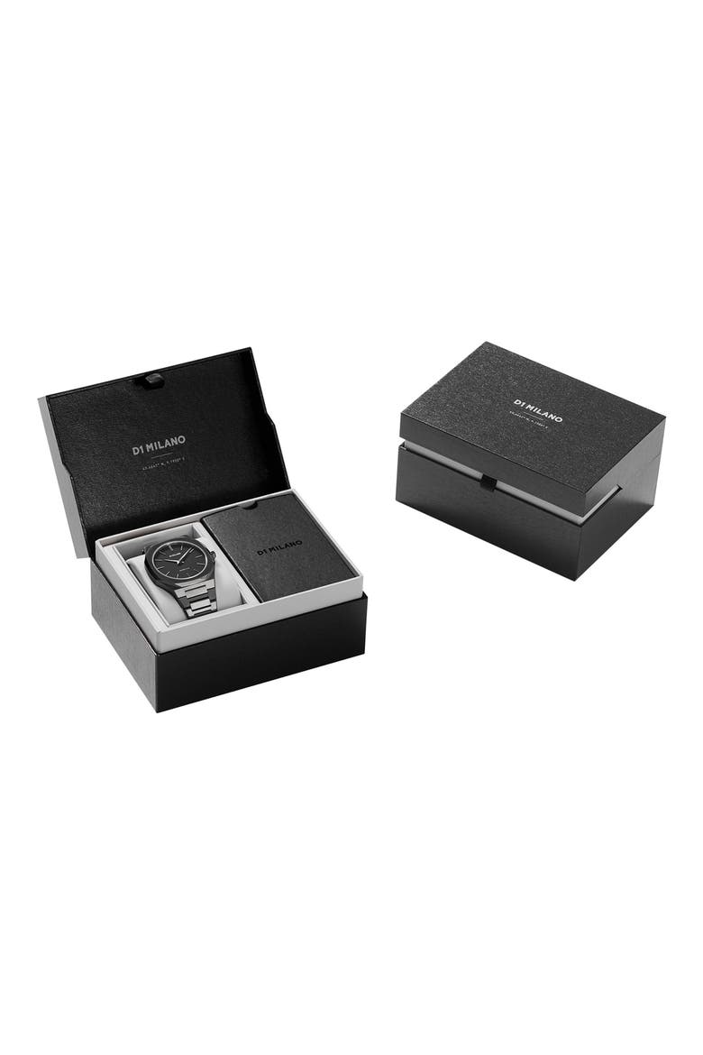 Ultra Thin Bracelet Watch, 40mm, Alternate, color, GUN METAL
