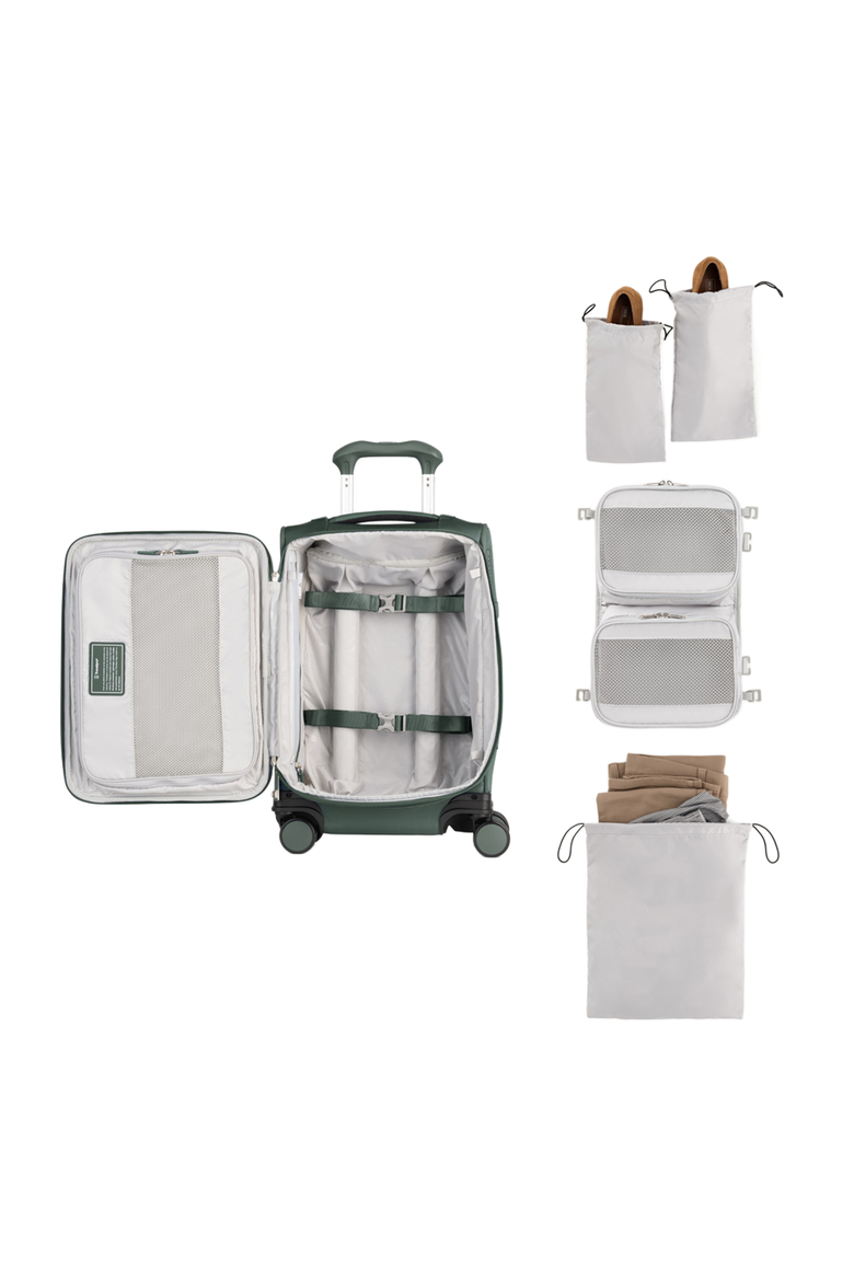 Versapack + Softside 21" Carry On & 25"Medium Checked Spinner Luggage Set, Alternate, color, Desert Sage