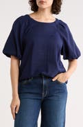Tommy Bahama Palm Shores Short Sleeve Linen Blend Top