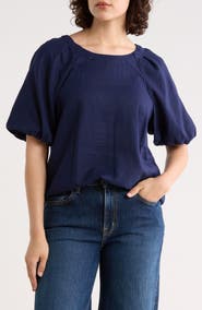 Tommy Bahama Palm Shores Short Sleeve Linen Blend Top