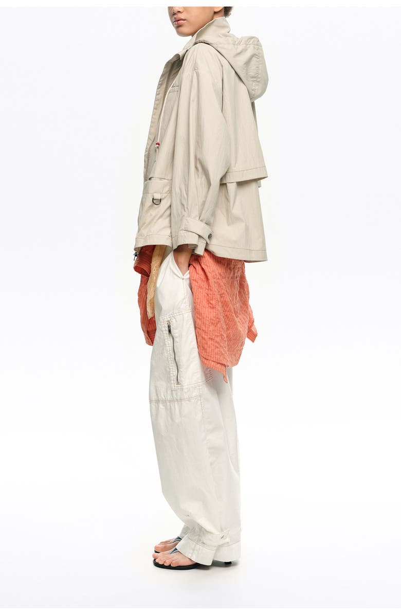 Bimba y Lola Fluid A-Line Trench, Alternate, color, Stone