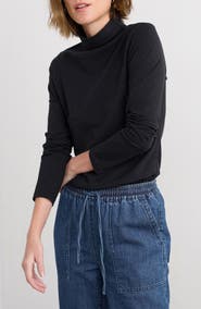 Seasalt Cornwall Landing Turtleneck Stretch Organic Cotton Top