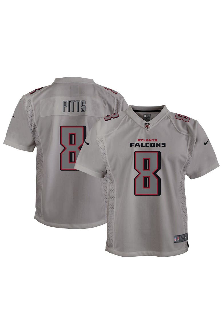Youth Nike Kyle Pitts Gray Atlanta Falcons Atmosphere Game Jersey, Main, color, Gray