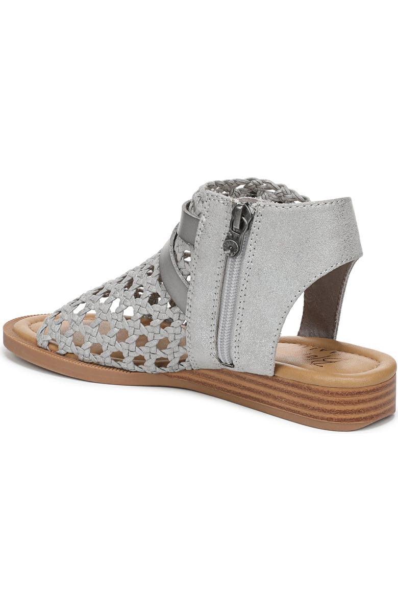 Blowfish Malibu Anuella Cage Sandal, Alternate, color, Silver Microsuede