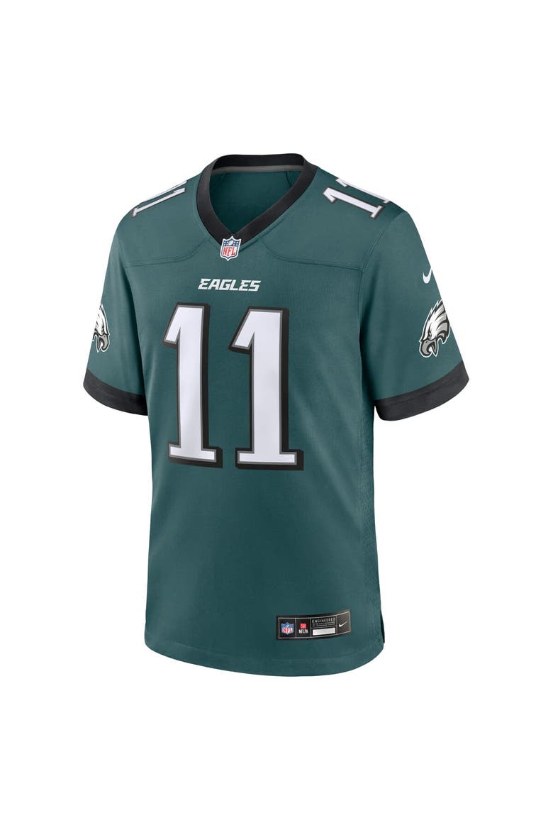 Men's Nike A.J. Brown Midnight Green Philadelphia Eagles Team Game Jersey, Alternate, color, Green