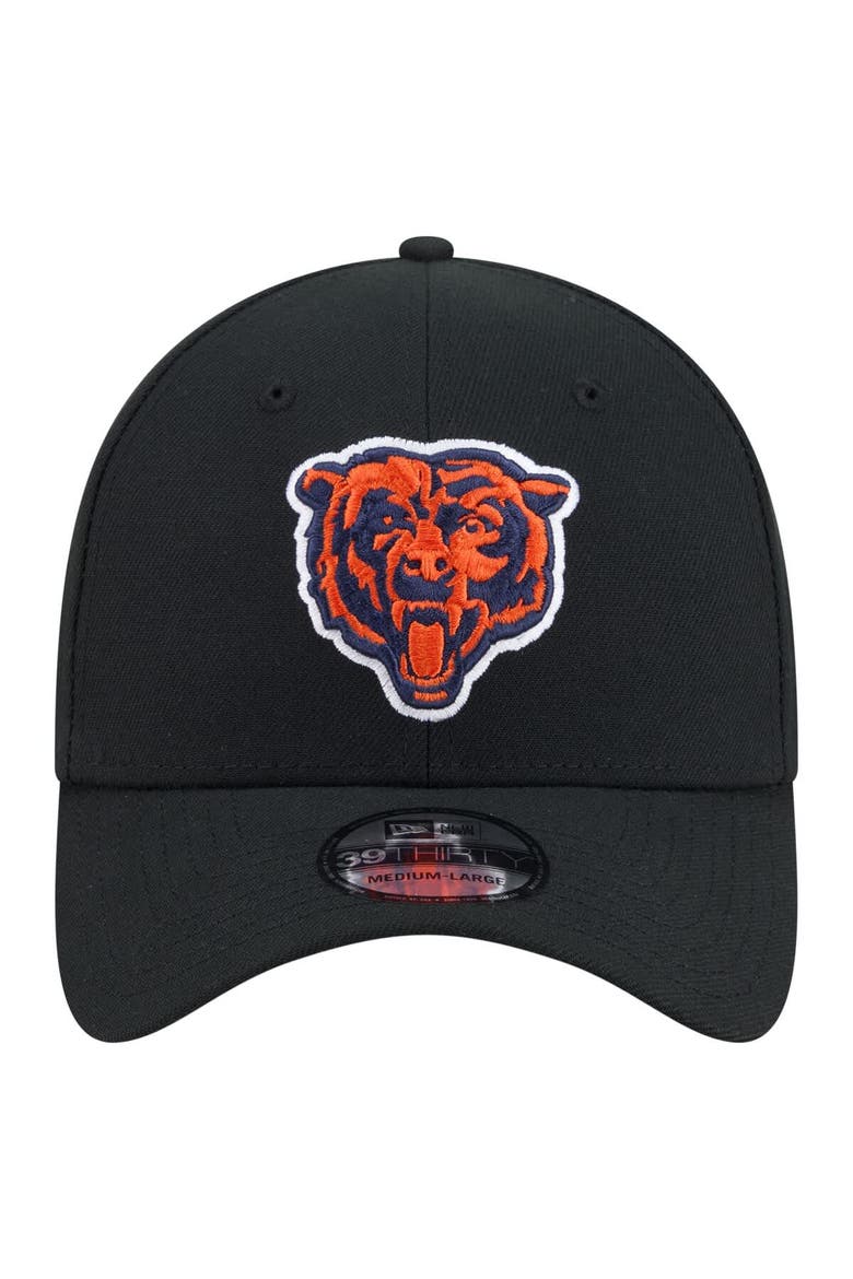 Men's New Era  Black Chicago Bears Core Team 39THIRTY Flex Hat, Alternate, color, Black