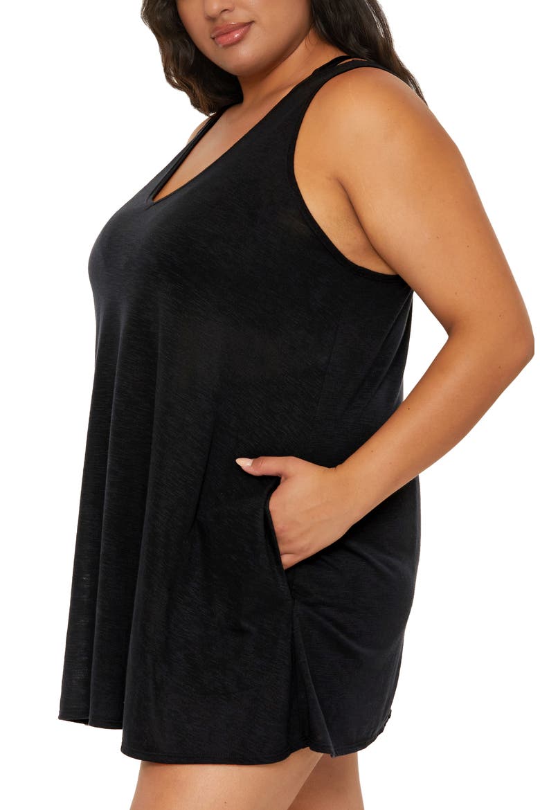 Breezy Basics Cover-Up Dress, Alternate, color, BLACK