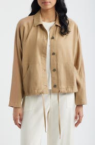 CITY BLUES Crop Dolman Sleeve Shirt Jacket