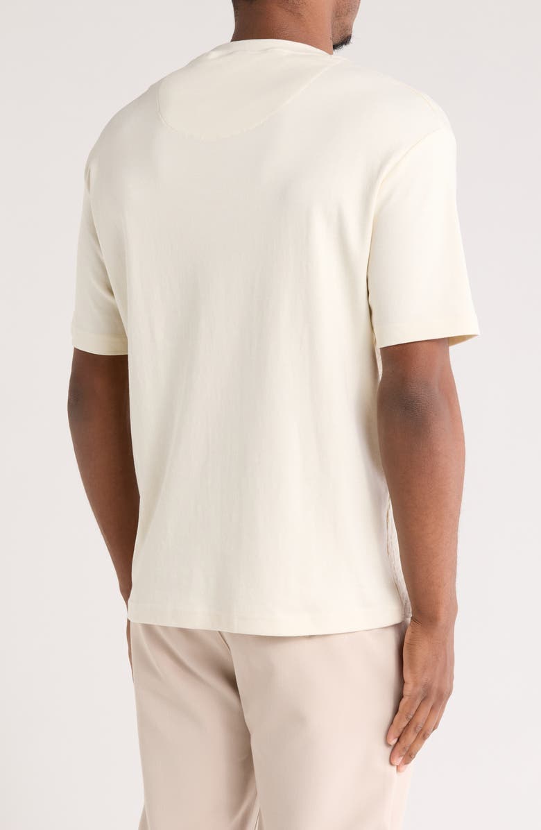 DENIM AND FLOWER Relaxed Fit Textured T-Shirt, Alternate, color, Cream