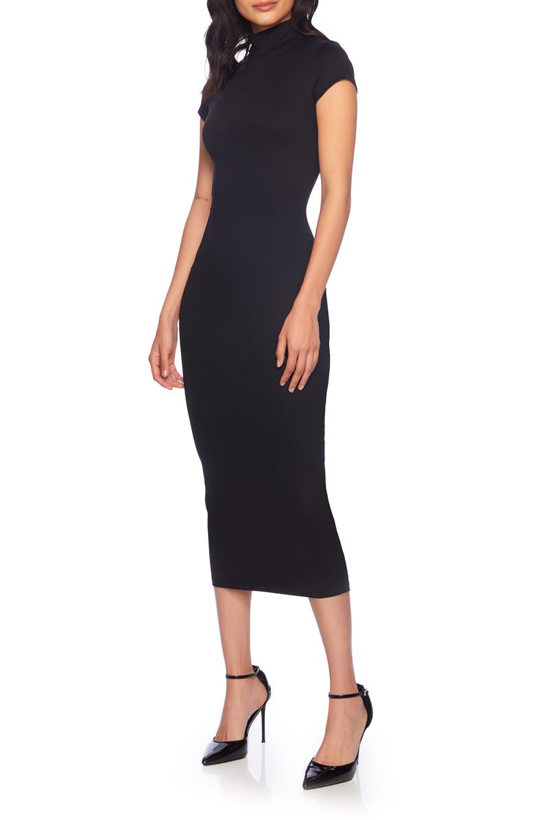 Susana Monaco Mock Neck Midi Dress, Alternate, color, 