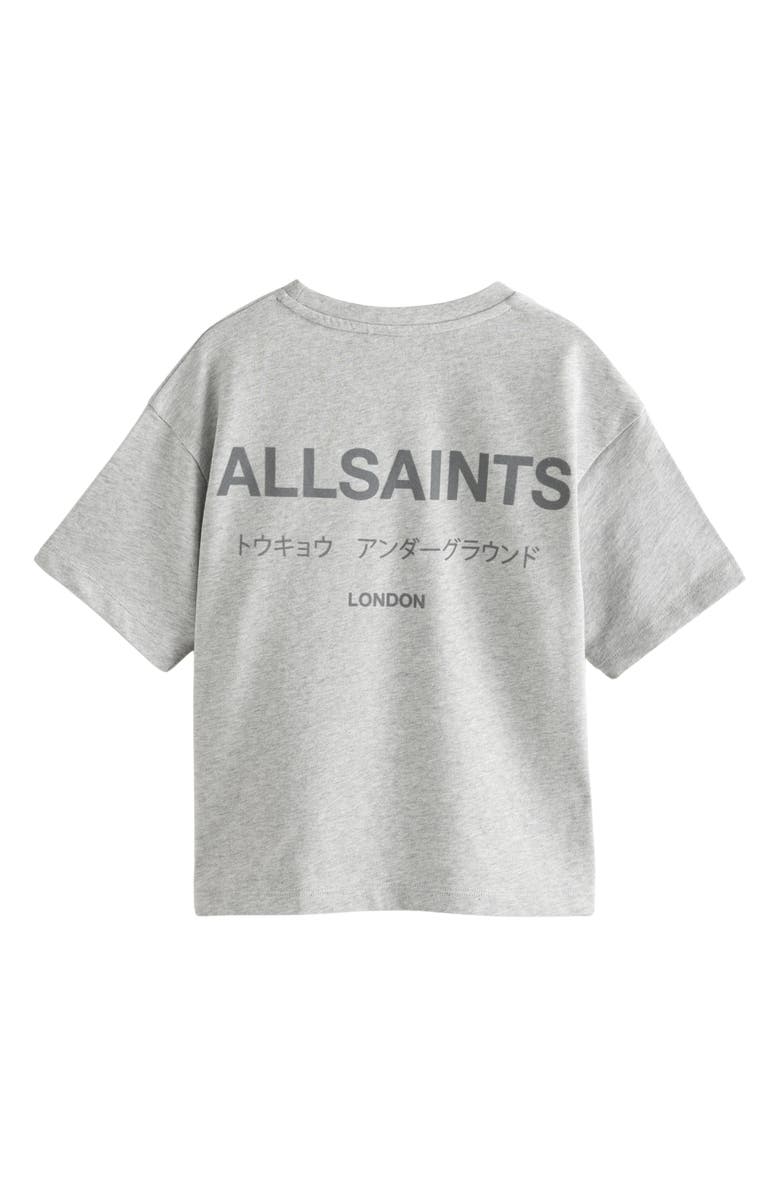 smALLSAINTS by ALLSAINTS Kids' Underground Oversize Cotton Graphic T-Shirt, Alternate, color, Grey