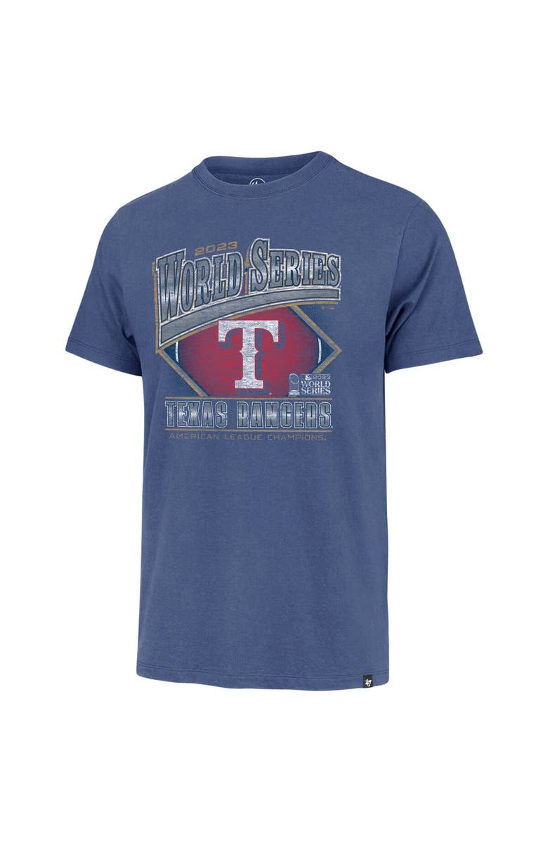 '47 Men's '47 Royal Texas Rangers 2023 World Series Franklin T-Shirt, Alternate, color, 