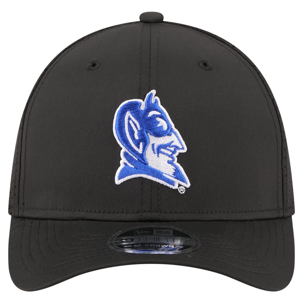 New Era Men's New Era Black Duke Blue Devils 39THIRTY M-Crown Flex Fit ...