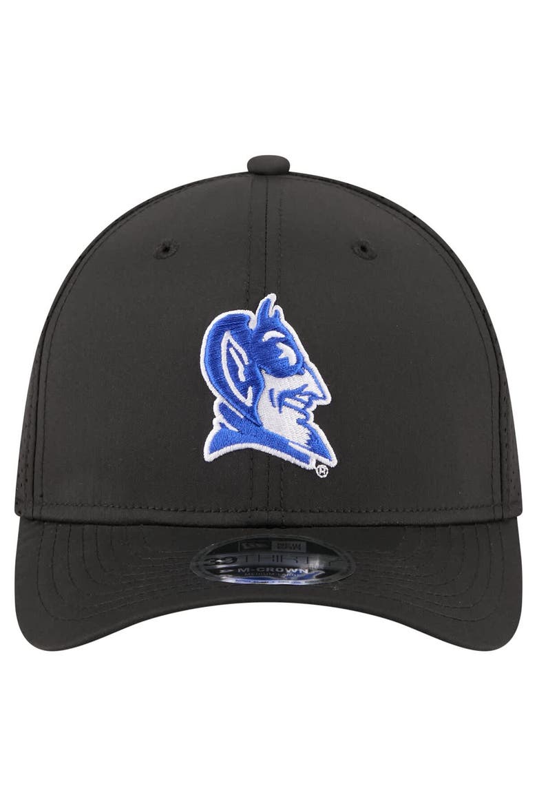 Men's New Era  Black Duke Blue Devils 39THIRTY M-Crown Flex Fit Hat, Alternate, color, Black