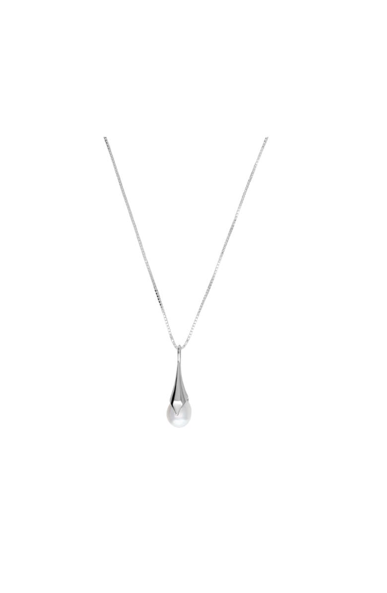 Lucy Quartermaine Royal Pearl Calla Lily Pendant, Main, color, Sterling Silver