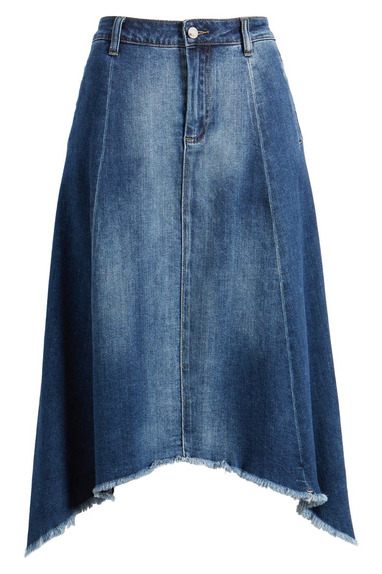 Shark Bite Denim Skirt, Alternate, color, SHARK BLUE