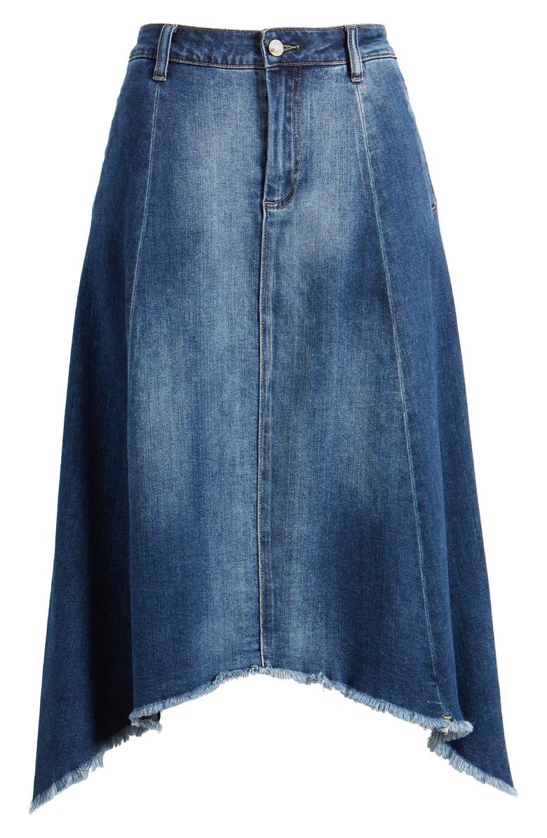 Wash Lab Denim Shark Bite Denim Skirt, Alternate, color, 