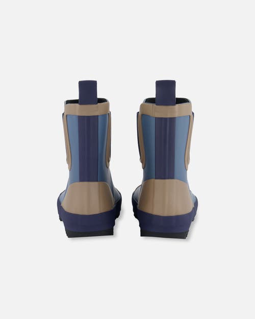 Deux Par Deux Baby Boy's Short Rain Boots Blue In Blue