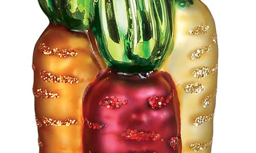 Old World Christmas Rainbow Carrots Glass Ornament In Multi