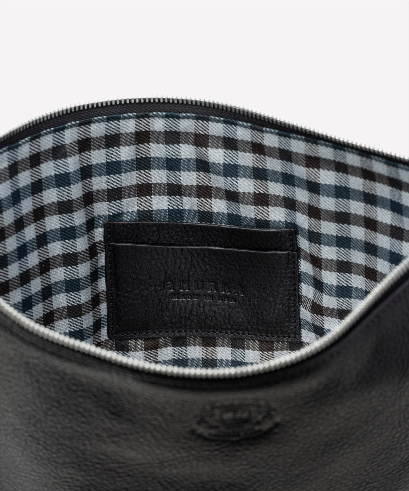 Ghurka Pouch III No. 65, Alternate, color, Vintage Black Leather