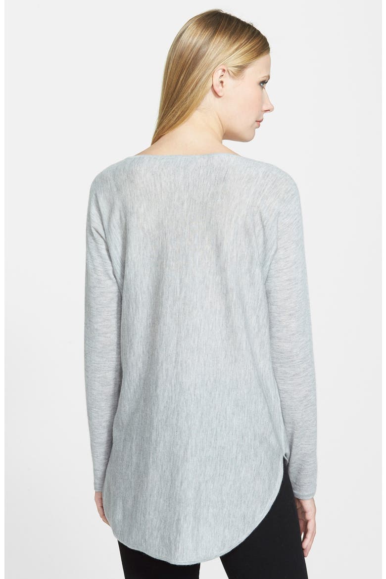 Ballet Neck Cashmere Tunic Sweater, Alternate, color, DARK PEARL