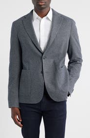 BOSS Hanry Slim Fit Navy Microdot Knit Sport Coat