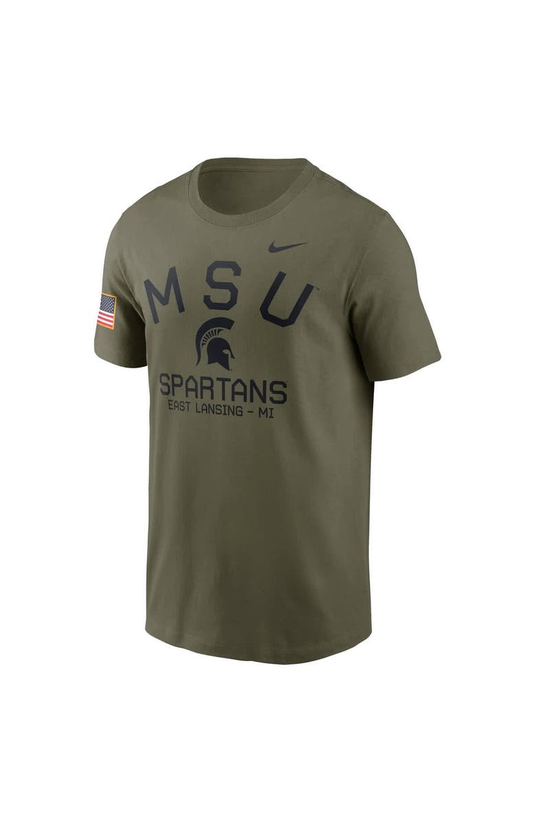Nike Men's Nike Olive Michigan State Spartans 2024 Military Appreciation Performance T-Shirt, Alternate, color, 