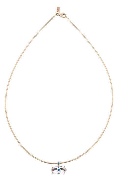 Big Eye Pendant Necklace