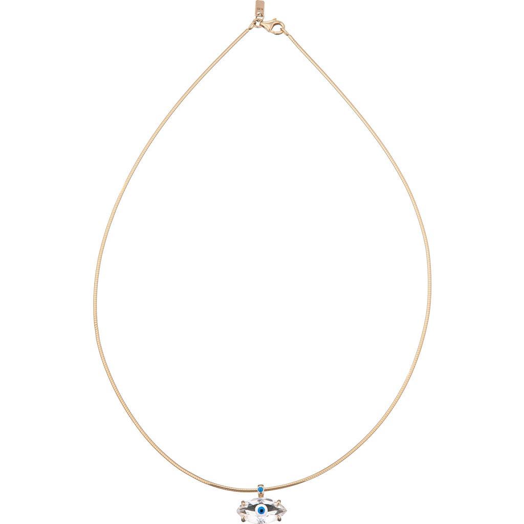Bea Bongiasca Big Eye Pendant Necklace In Gold